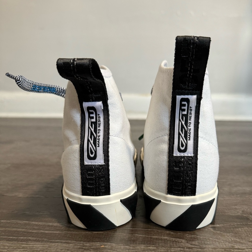 OFF-WHITE***White High Top Sneakers***EU 39 US 9 $560 - Picture 7 of 8